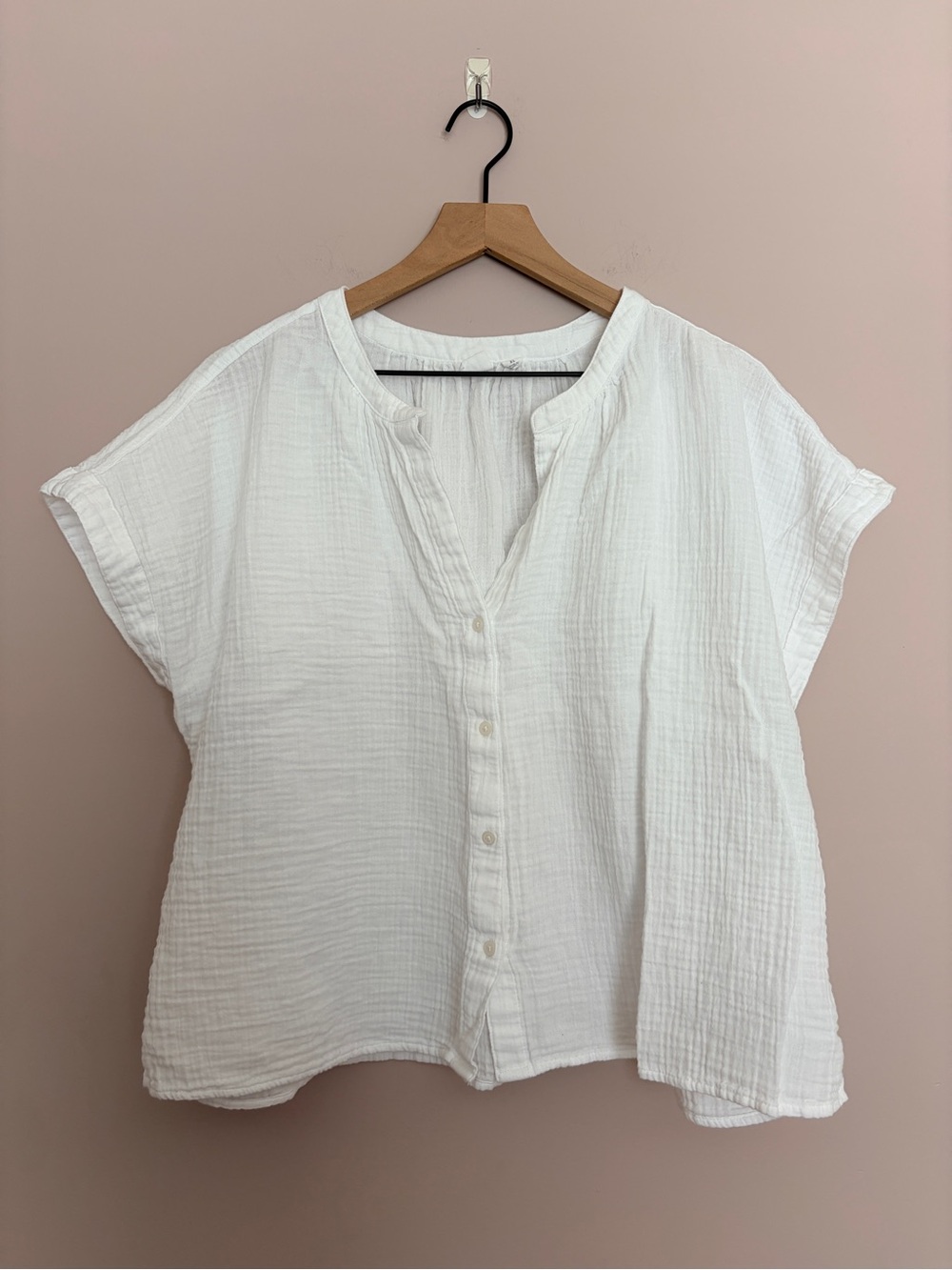 Gap White Gauze Button Down Top XL